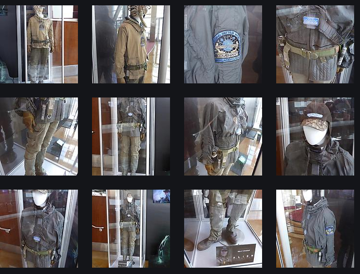 Katherine Waterston and Billy Crudup Alien: Covenant movie costumes on display…