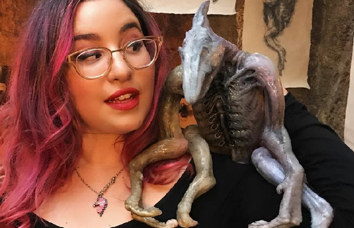 Weird pterodactyl creature inside David's lab