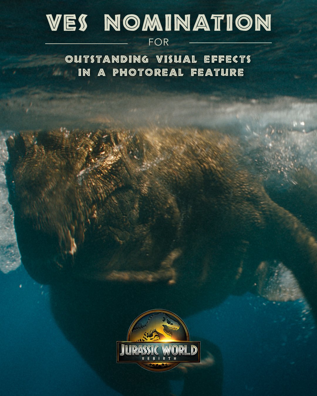 Image for Jurassic World: Rebirth received a VES nomination for Outstanding Visual Effects!