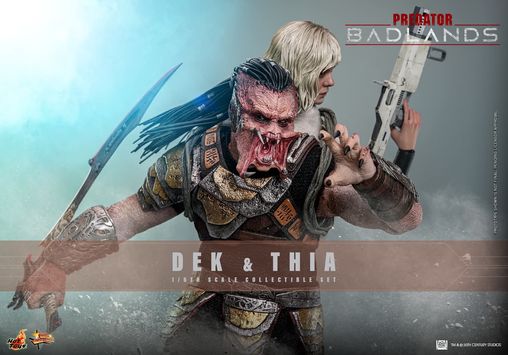 Photos of Hot Toys official Predator: Badlands Dek and Thia figure set