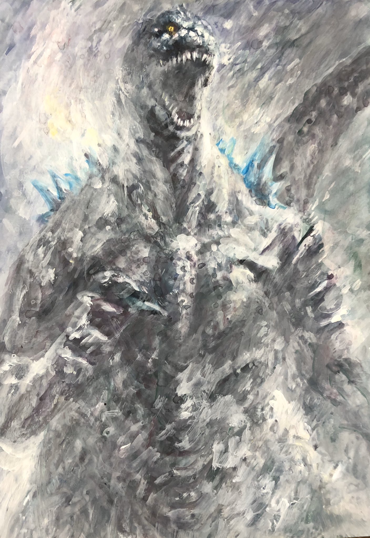 Fan Art Spotlight: Awesome Snow Godzilla Paintings By Gna