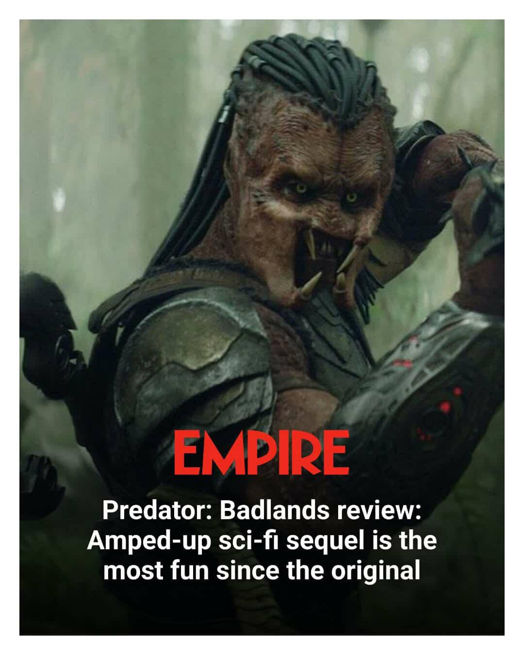 Image for It's official: Critics love Predator: Badlands – Dan Trachtenberg is 3 for 3!