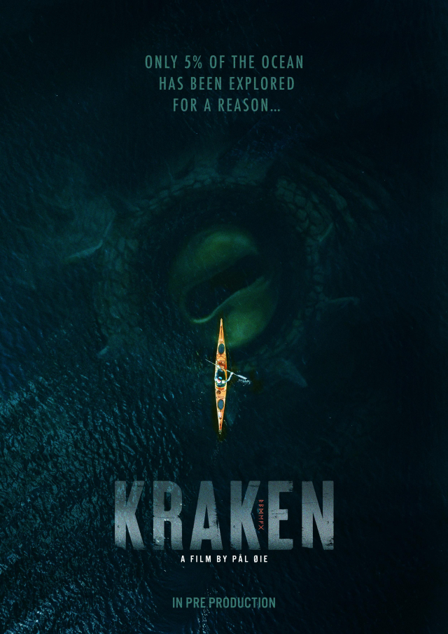 Kraken 2026 movie poster shows giant monster eye under a canoe