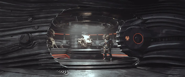 Image for Early concept art for Kwei's ship and Weyland-Yutani Super Power Loader by Benjamin Last!