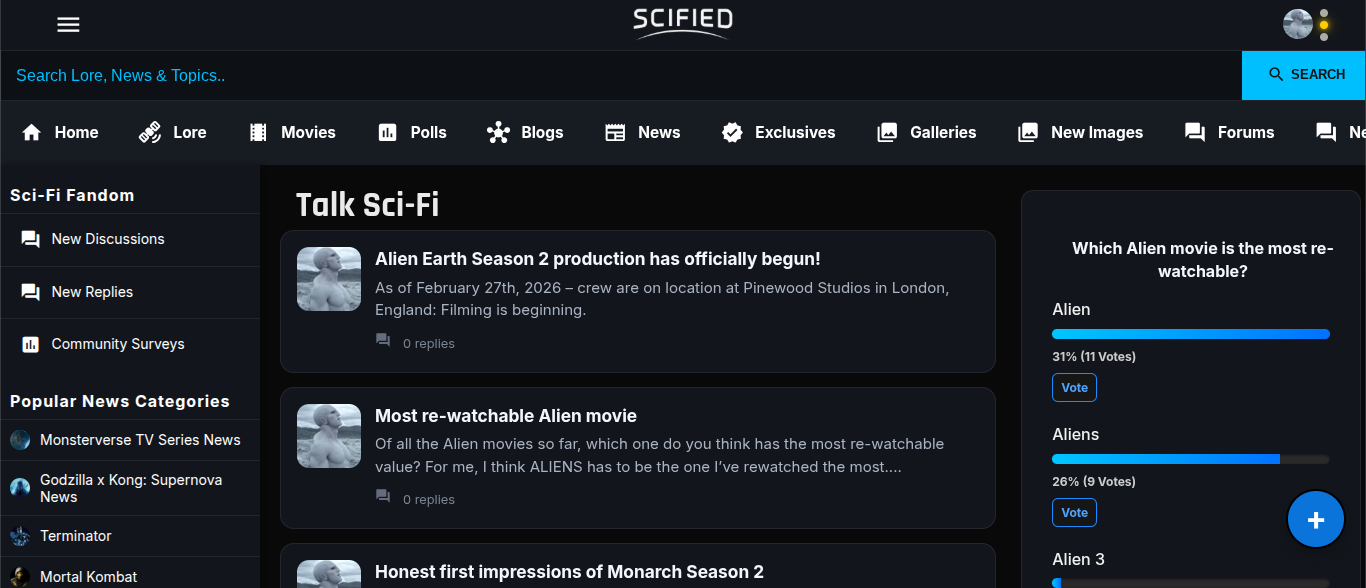 Image for Scified UI & Network Updates 2026