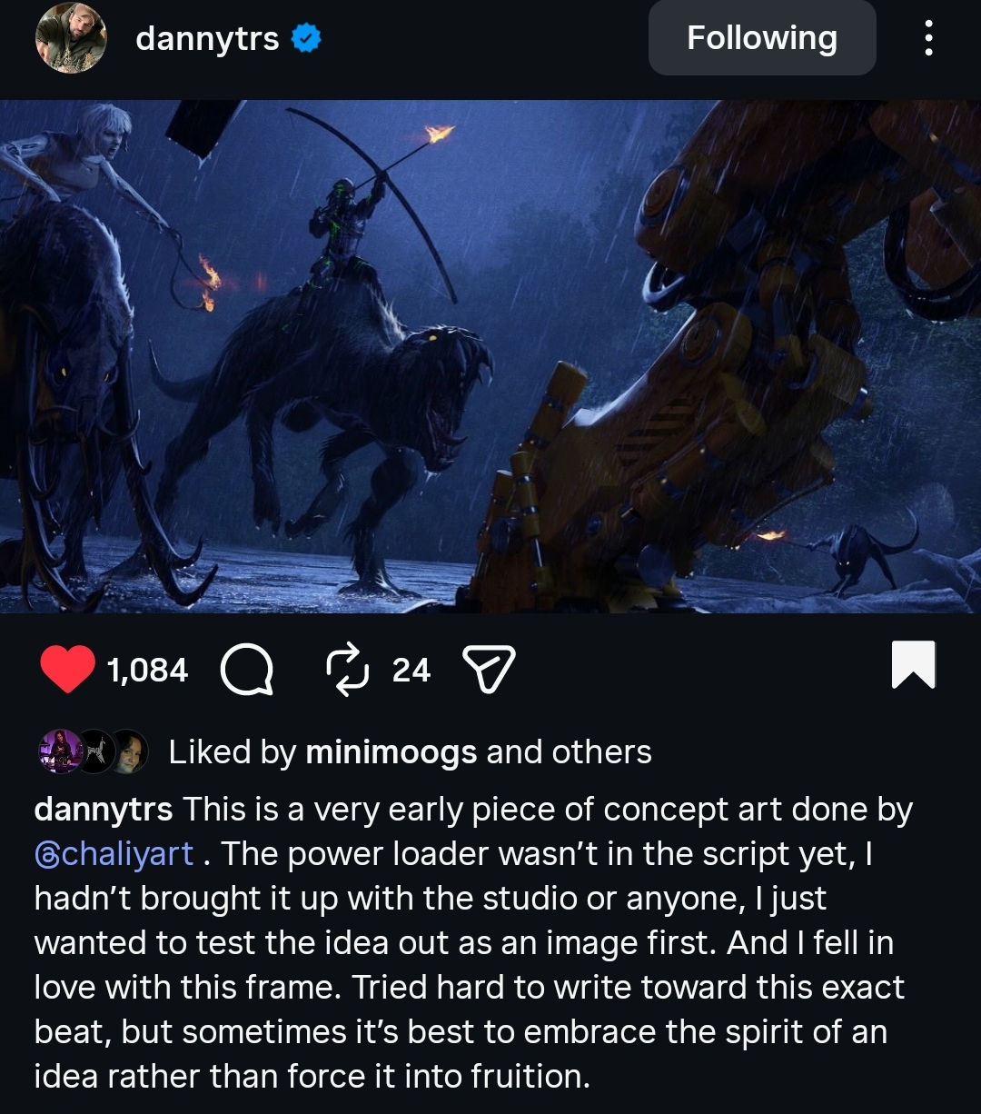 Screenshot of Dan Trachtenberg's quote