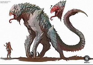 Image for Wild unused designs for the adult Kalisk from Predator: Badlands by Jerad Marantz!