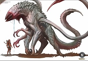 Image for Wild unused designs for the adult Kalisk from Predator: Badlands by Jerad Marantz!