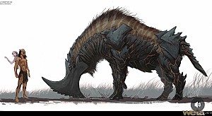Image for Official Predator: Badlands Bone Bison concept art gives closer look at the Genna creature!