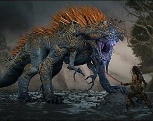 Image for Early Kalisk concept art from Predator: Badlands by Karl Lindberg!