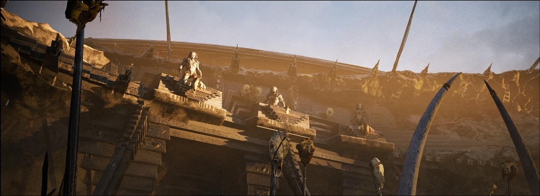 Yautja Prime concept art featuring Predators